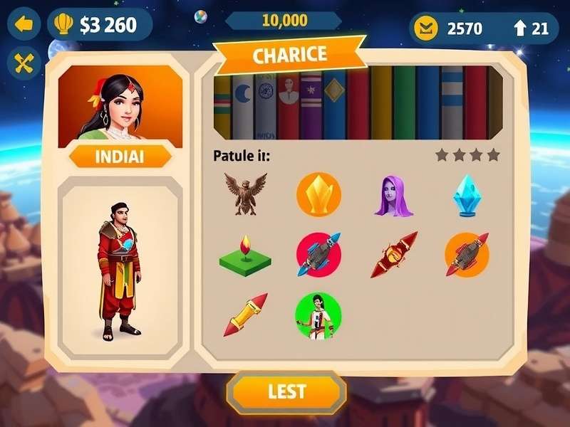 Stellar Blaze Quest character customization interface